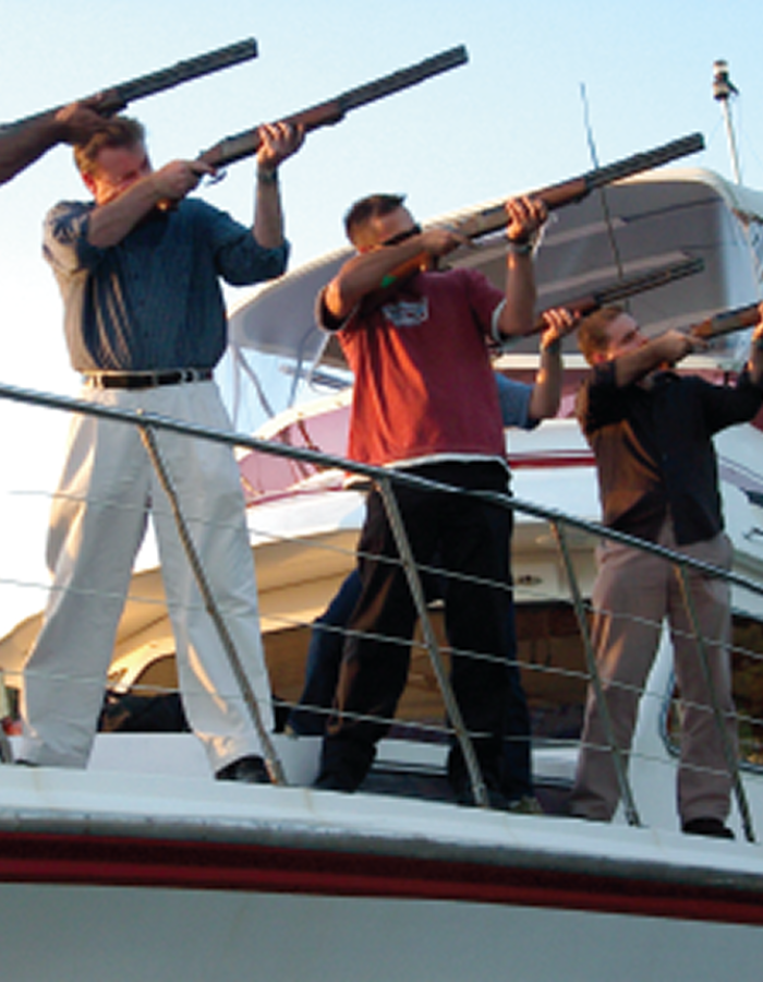 4 men on boat